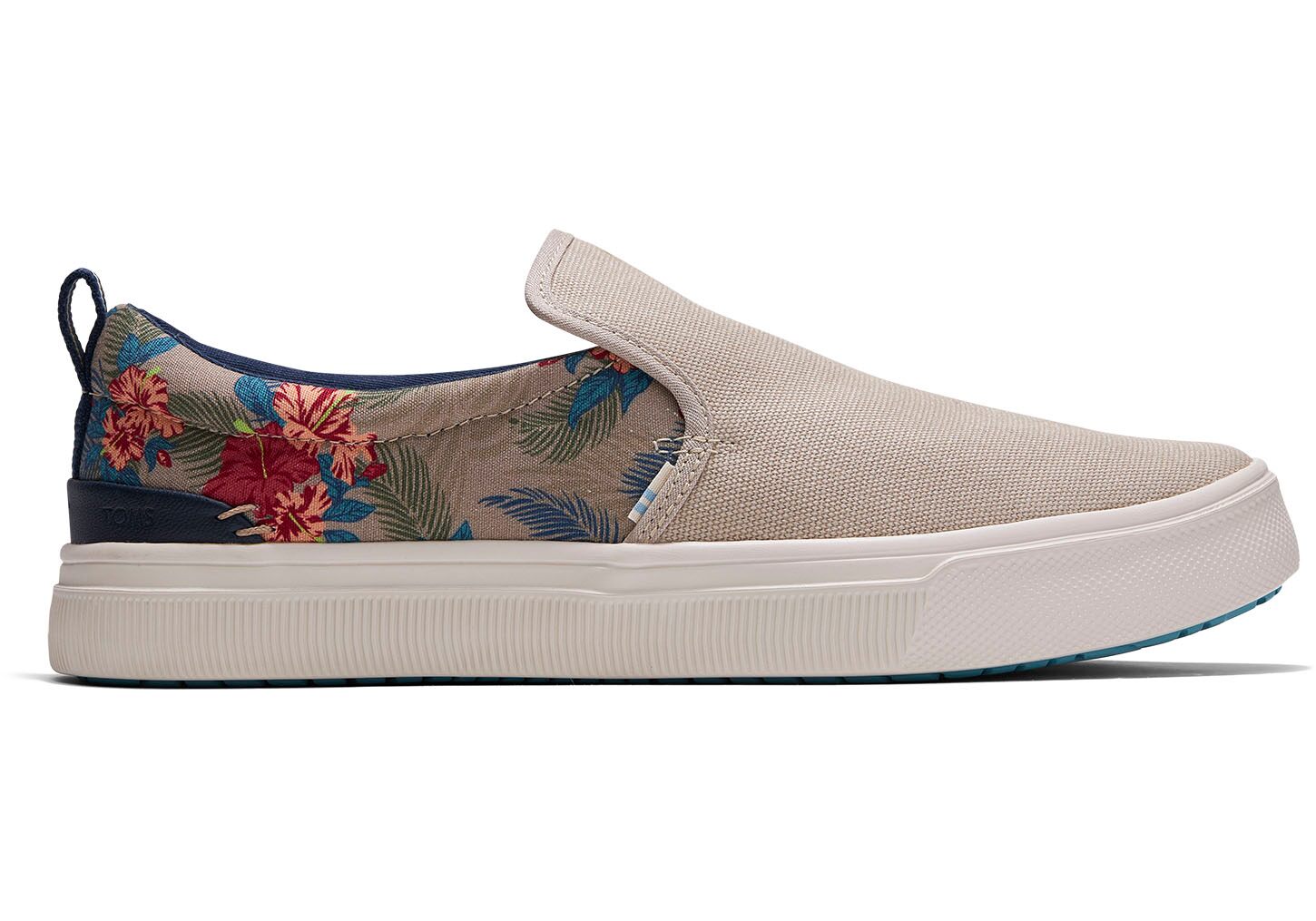 Toms TRVL LITE Tropical Heritage Canvas - Mens Slip Ons - Brown - NZ - 167548ZVW